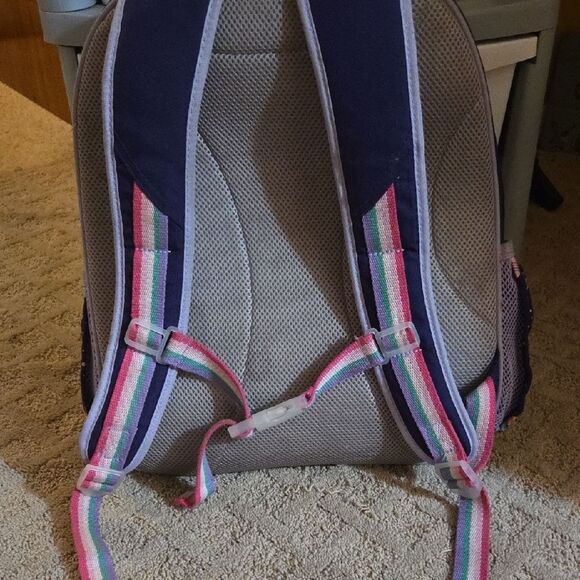 Pottery Barn Navy Space-Themed Kids Backpack - Picture 2 of 6